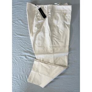 Talbots Signature Slim Fit Flex Waist Chino Pants. Ivory, Women's 16W. NWT!!